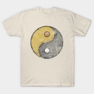 Fuzzy Yin Yang - Distressed T-Shirt